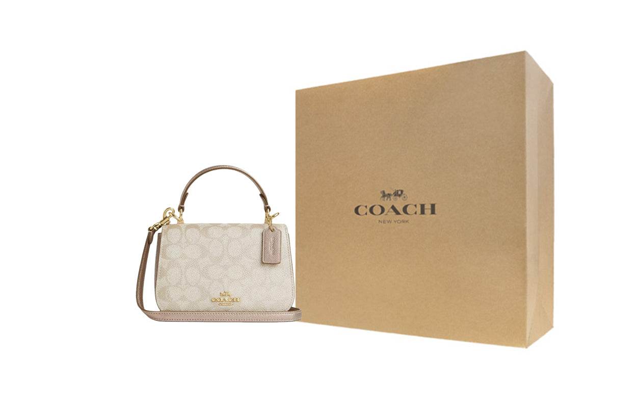 Сумка женская Coach Lysa 18 Metallic Logo Snap Button - Boxette Shop